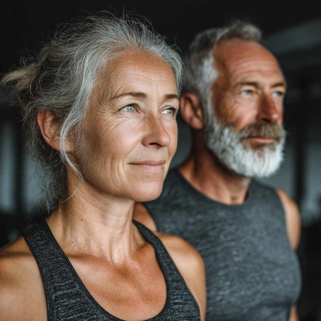 Літні люди займаються фітнесом